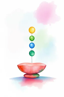 Balance, represented as symbols pastel water colors