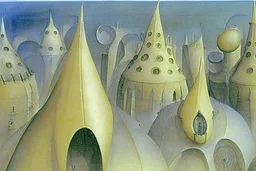 nautilus shell buildings and towers by artist "Leonora Carrington" by artist "Nautilus Shell"