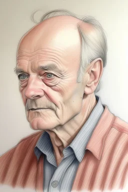 colour pencil sketch of a man