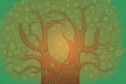 Vector illustration tree coler background cut