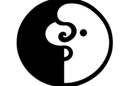 ying,yang clipart style simple stencil