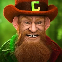 Leprechaun, Character Portrait, magnificent, majestic, highly intricate gigantic, Realistic photography, incredibly detailed, ultra high resolution, 8k, complex 3d render, cinema 4d