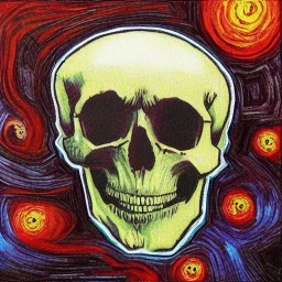 Martian skull Van Gogh