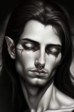 dead, closed eyes