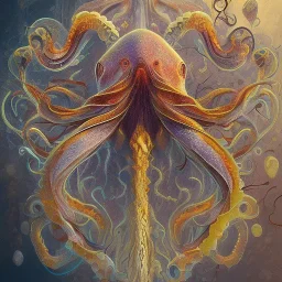 octopus, deep color, underworld, menacing, high quality, high detail, portrait