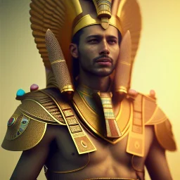 egyptian warrior, realistic, made in octane, cinematic, ultra-realistic, extremely detailed octane rendering, 8K, VRAY Super Real ar 2:3, dof photorealistic futuristic 50mm lens hard lighting dark gray tintype photograph, realistic lighting, sepia color