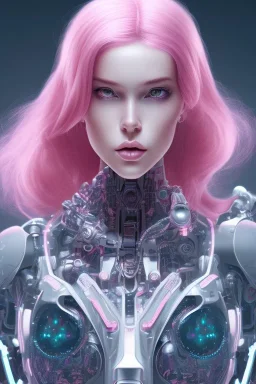 cyborg, pink hair,seven