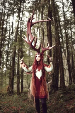 dream deer god nordic druid deep forest mystic