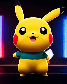 Pikachu, highly detailed, hyper-detailed, beautifully color-coded, insane details, intricate details, beautifully color graded, Cinematic, Color Grading, Editorial Photography, Depth of Field, DOF, Tilt Blur, White Balance, 32k, Super-Resolution, Megapixel, ProPhoto RGB, VR, Half rear Lighting, Backlight, non photorealistic rendering