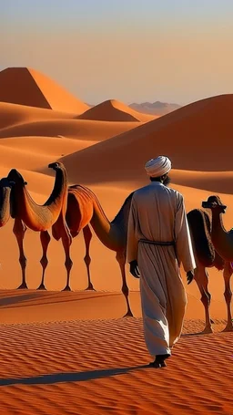 Africa, camel and desert, farmers