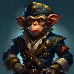 Pirate Monkey-Man DnD Digital Art