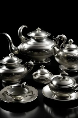 Tea service in silver