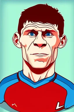 James Milner English football player cartoon 2d