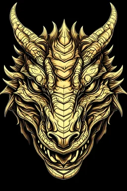 A Dragon face horizontally