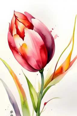 Watercolor Tulip