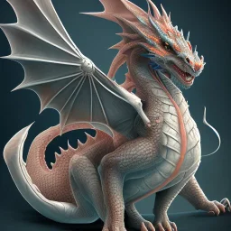 This dragon has 4 horns pointing foward. Its neck is short; Its snout is vertically tall, wide, short, and smooth. Its teeth are short. It has rounded claws, frills, and soft scales. Its tail is medium length and very wide.