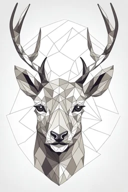 Geometric deer face