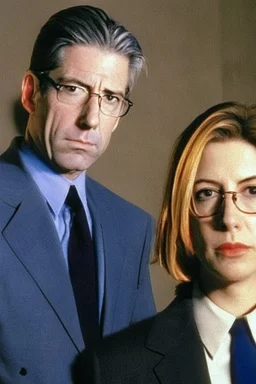 Detective John Munch and ADA Casey Novak as Mulder and Scully