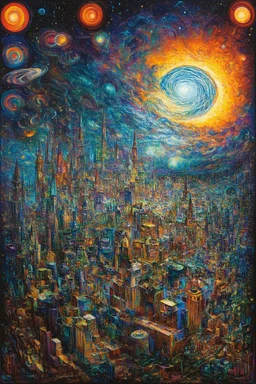 A cosmic storm of the greatest magnitude; neo-surrealism; hundertwasser; Kandinsky; Golden Hour; Iridescent; Controversial; Supremely Detailed; Marvelous; Whimsical