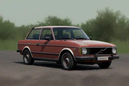 Fotorealistisch Volvo 240 brandneu rot