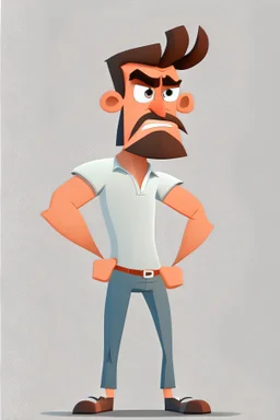man cartoon character design with white background