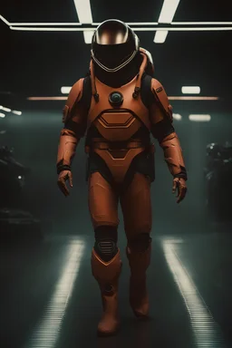 Cinematic, full-body photograph of mars as a villain. With filmic color grading and dramatic lighting