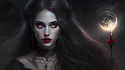 Lilith, dark and mysterious in the night