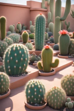 A charming cactus garden