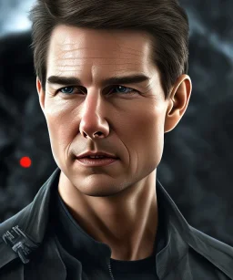 portrait Tom Cruise in Mission Impossible fire