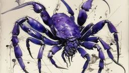 A violet poison elemental scorpion painted by Raymond Duchamp-Villon