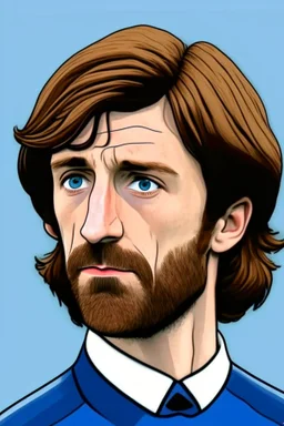 Andrea Pirlo Italian football coach ,cartoon 2d