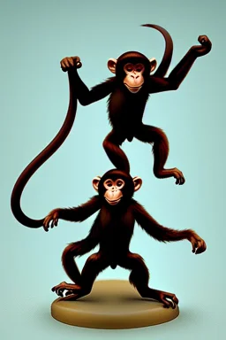 dnd miniature monkey with three arms