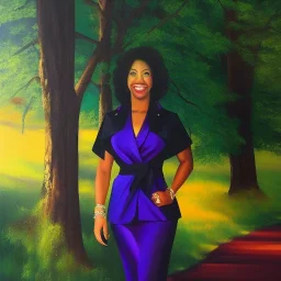 Full body portrait, painting, medium shot lady 3DCorporateMemphis