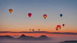 Balloons before sunrise