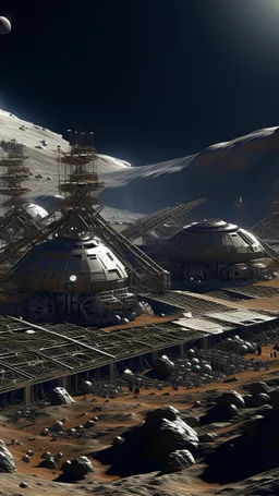 asteroid mining construction on Mars