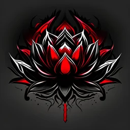 Black lotus, as a logo, add some red