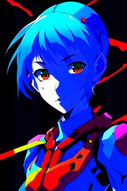 rei evangelion cybercore style