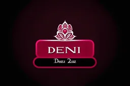 Create a logo called Deniz Boutique DARK PINK