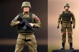 G.I. Joe toy doll soldier nylon Donald J. Trump, gun,boots, helmet, Trump face details