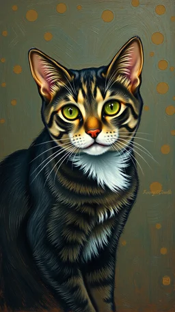 Portrait of a cat by Van Gogh