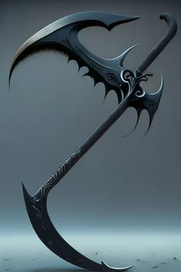 black big sharp scythe