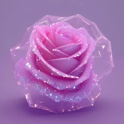 transparent multicolor crystal rose