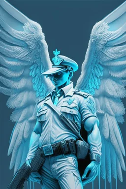 cyan and white nephilim watcher super cop