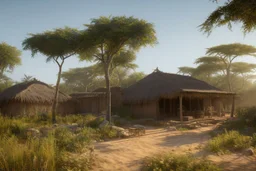 villaggio africano sole felicità