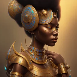 sango fantasy, fantasy magic, intricate, sharp focus, illustration, highly detailed, digital painting, concept art, matte, masterpiece head sexy African beauty black afro hair earth lady bronze African huts Egyptian princess