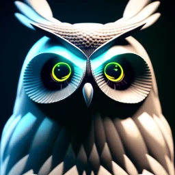 Owl, macro lens blur, hyperphotorealistic, sharp focus, unreal engine