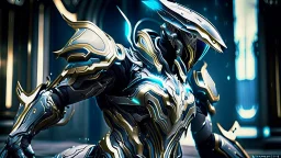 An incredible ultra advanced warframe with plenty of sophisticated gadgets with the whole and full body full armor with ultra sophisticated machine compagnon ultra high resolution and details with maximum ratings and frames possible and by the most advanced camera lenses