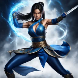 Fhoto full body, reality, Raw, kitana vs Liu kang, super magic storm, mortal combat, sword, sexy killer, power of dragon, digital art, intricate details, powerful composition, captivating, , trending on artstation, sharp focus, studio photo, intricate details, highly detailed, by addiedigi