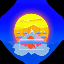 Alberta Fires, VaporWave, icon, forest fires, burning, mountains, wildfire