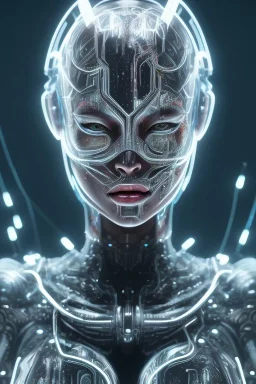 cyberpunk, chrome body, women, portrai, open mouth, perfect skin, tron, cyborg , perfekt, real, dream, hr giger